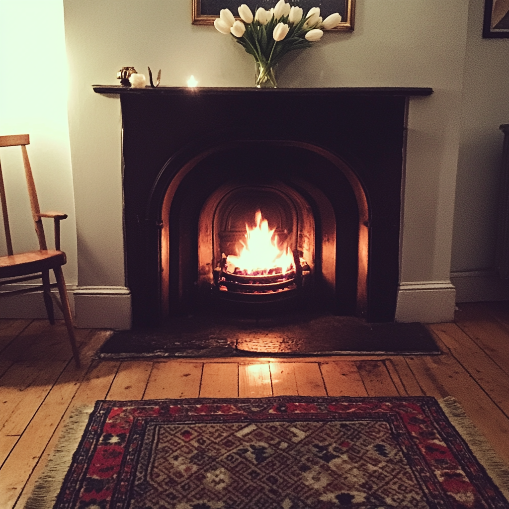 A cozy fireplace with no frames | Source: No source