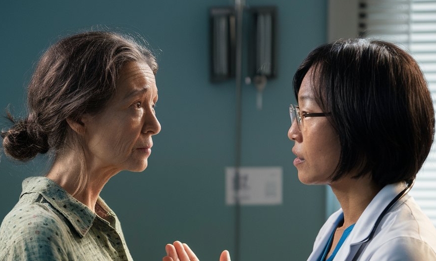 A doctor attending to a patient in her surgery | Source: no source