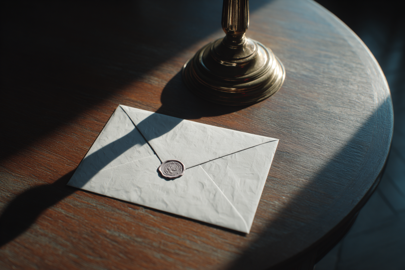 An envelope on a table | Source: No source