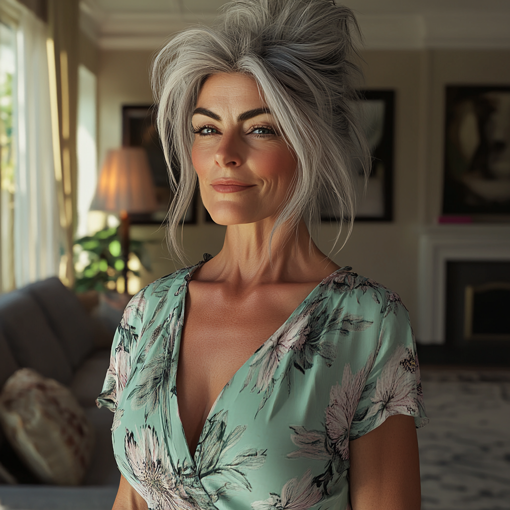 A senior woman standing in the living room | Source: No source