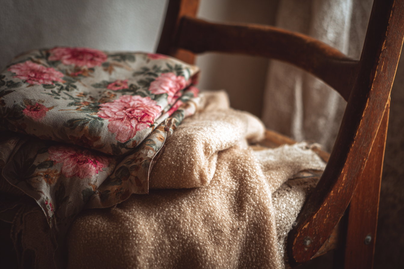 Blankets on a chair | Source: No source
