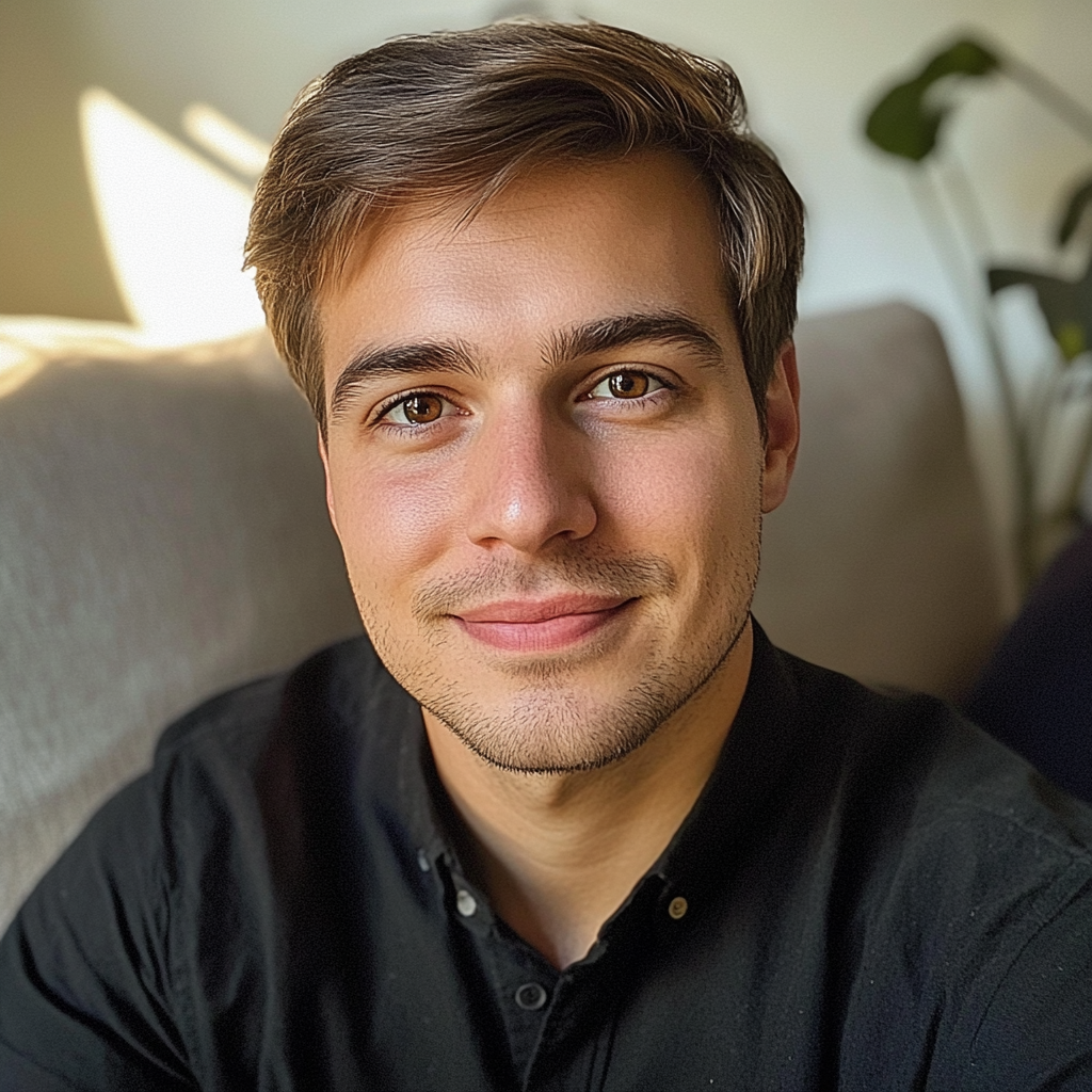 A smiling man wearing a button-down shirt | Source: No source