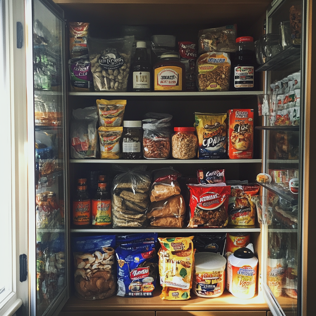 A snack cupboard in a kitchen | Source: no source