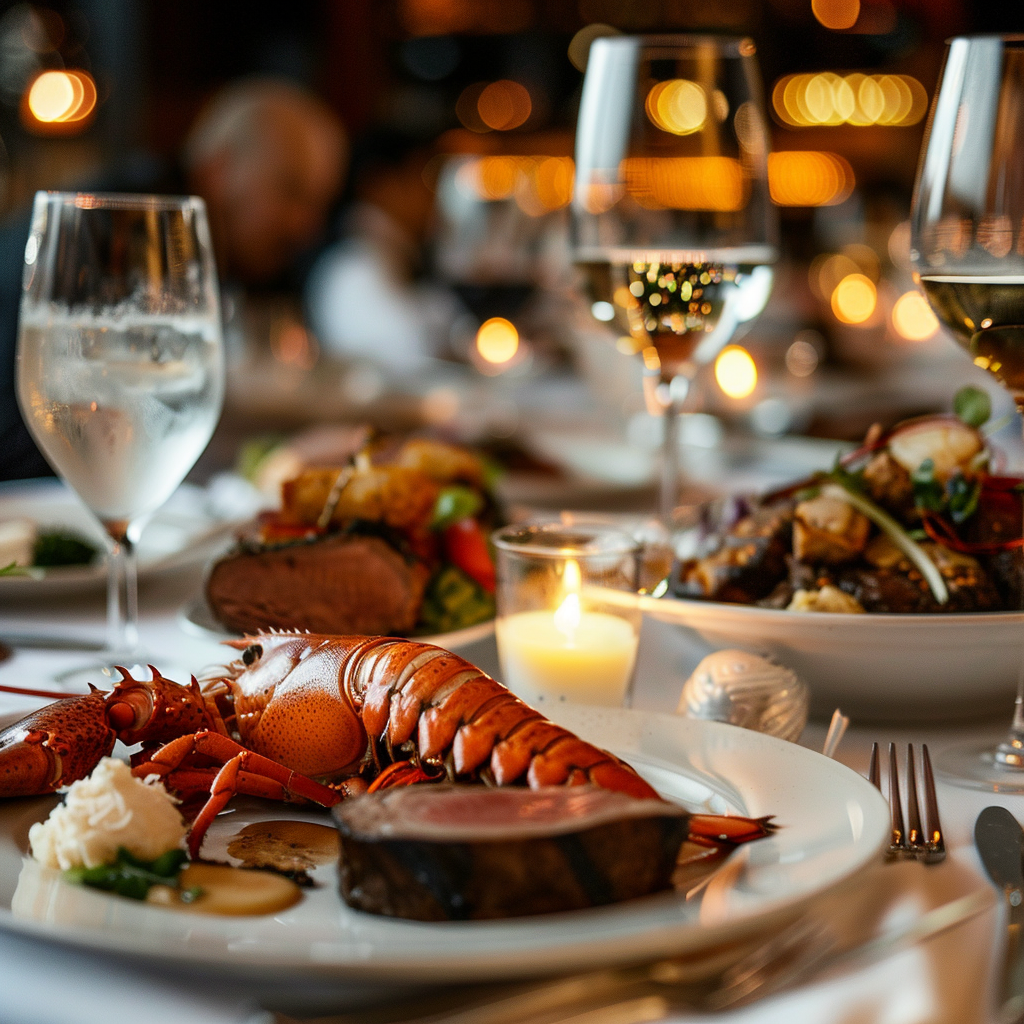 A plate of lobster and other expensive dishes | Source: No source