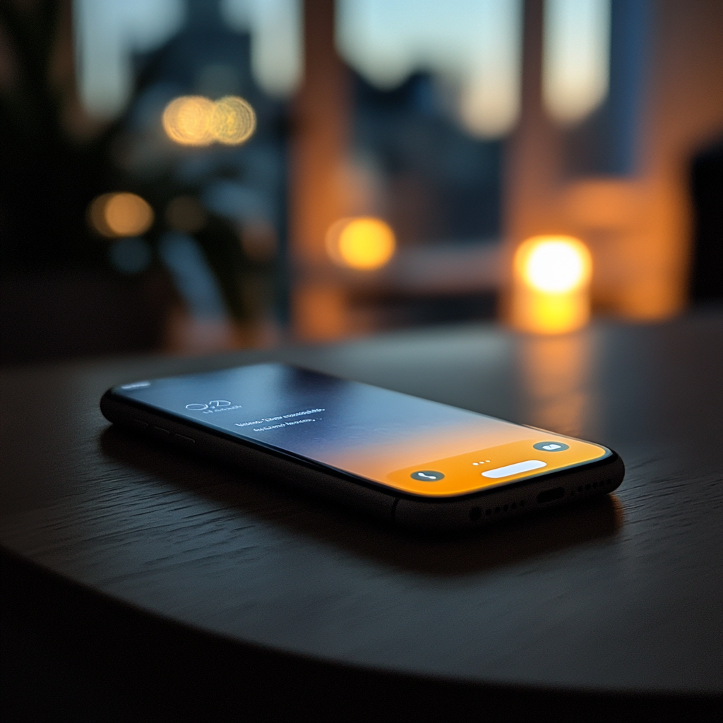 A phone on a table | Source: No source