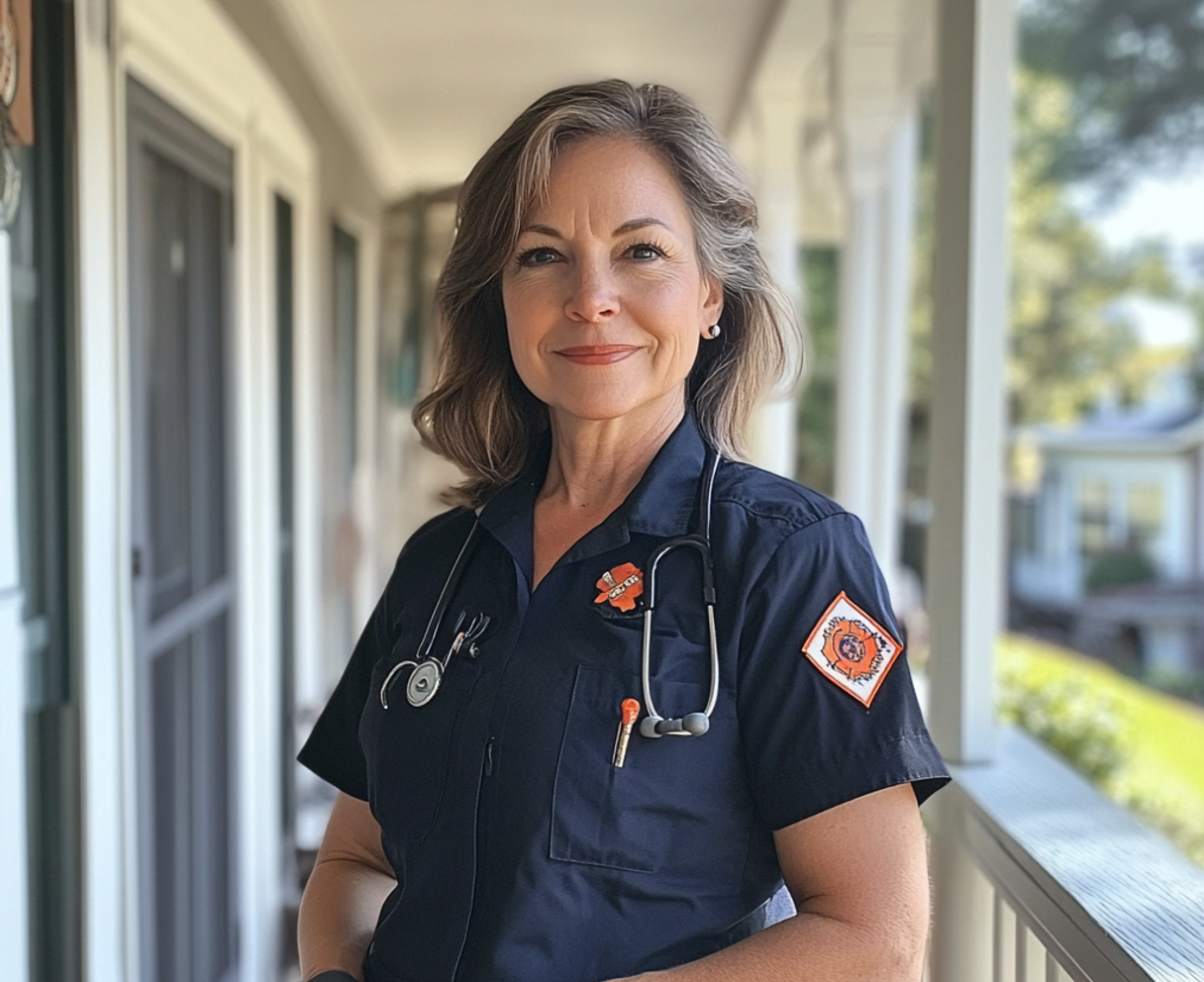 A smiling paramedic | Source: No source