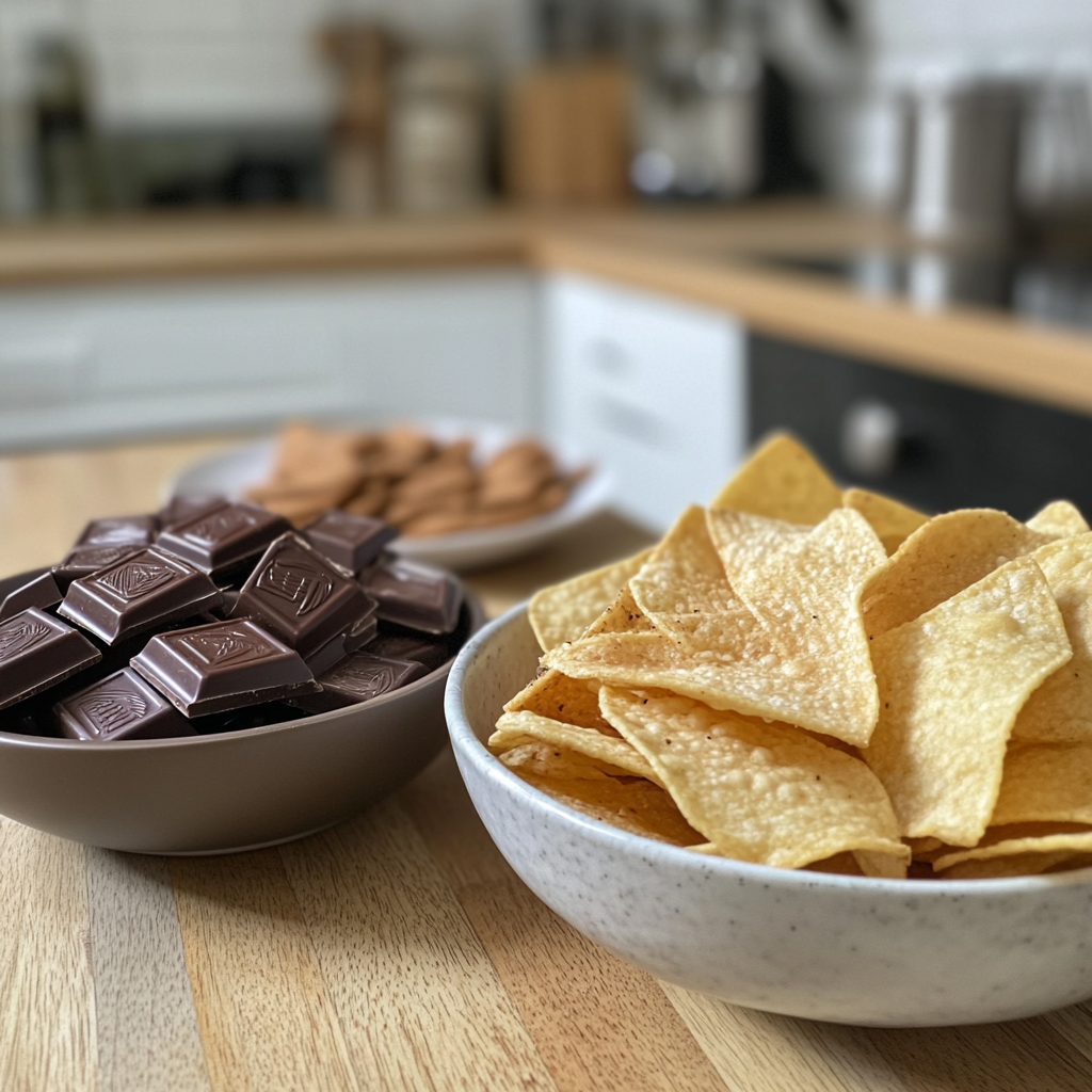 Snacks on a kitchen counter | Source: no source