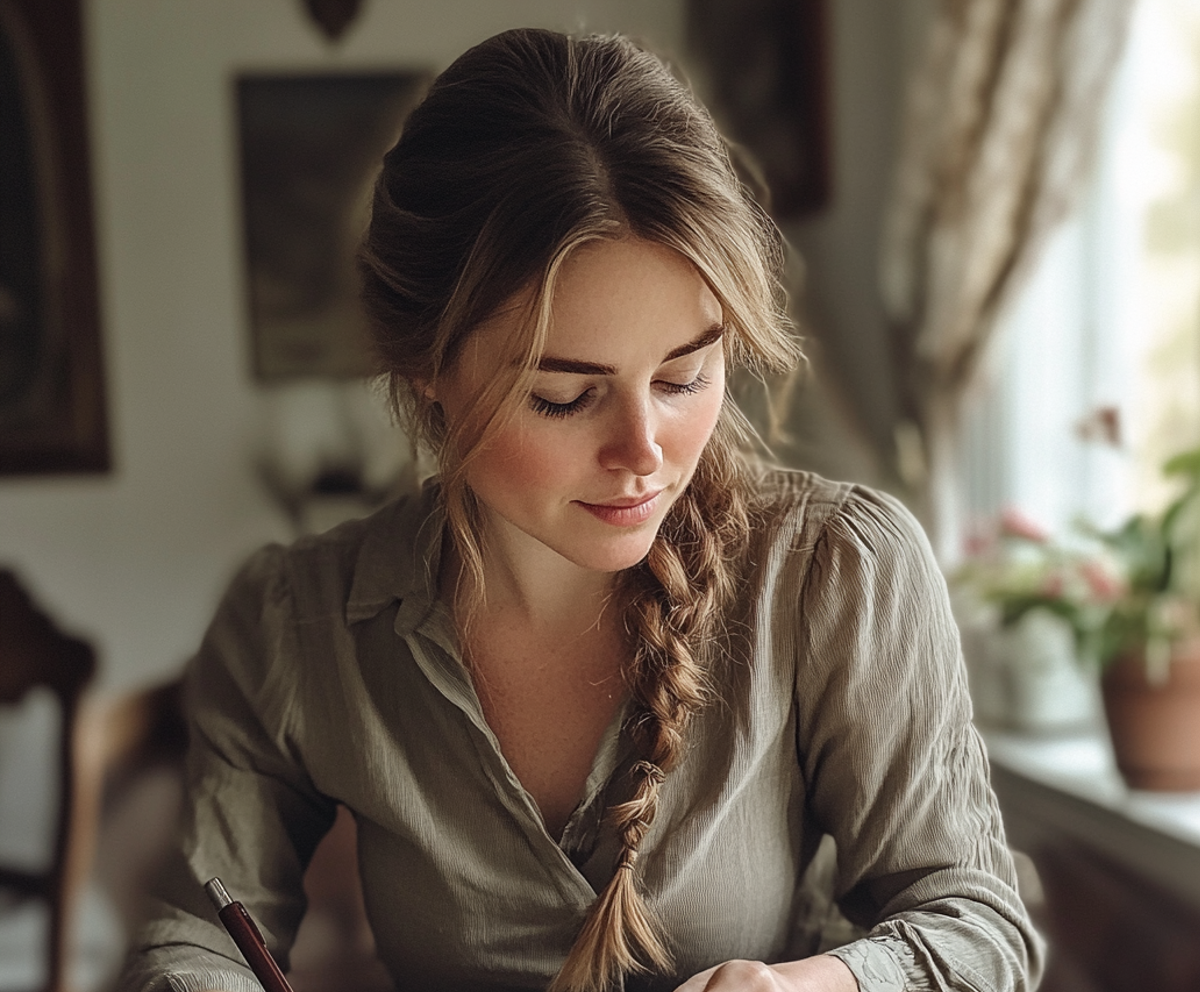 A woman sitting at a table | Source: No source
