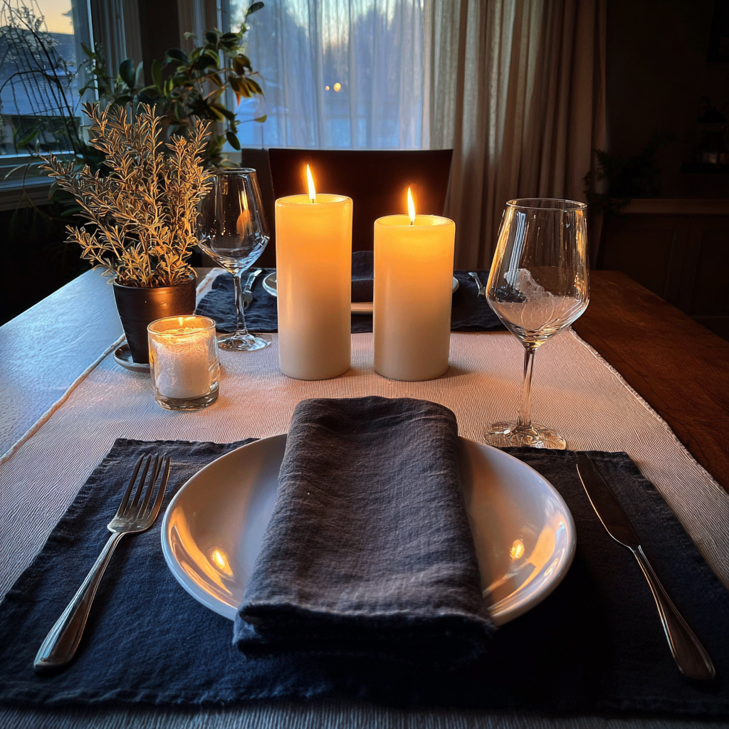 A table setting for two | Source: No source
