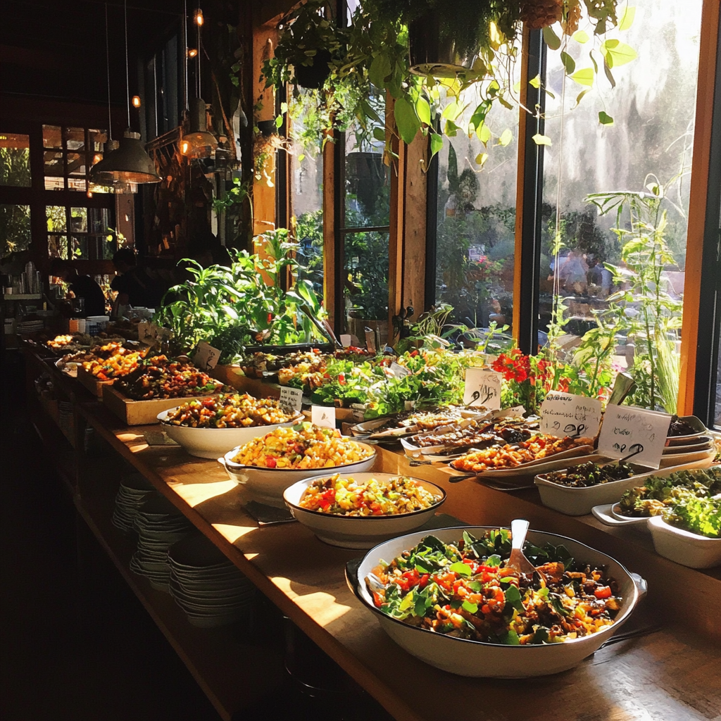 A buffet at a café | Source: No source