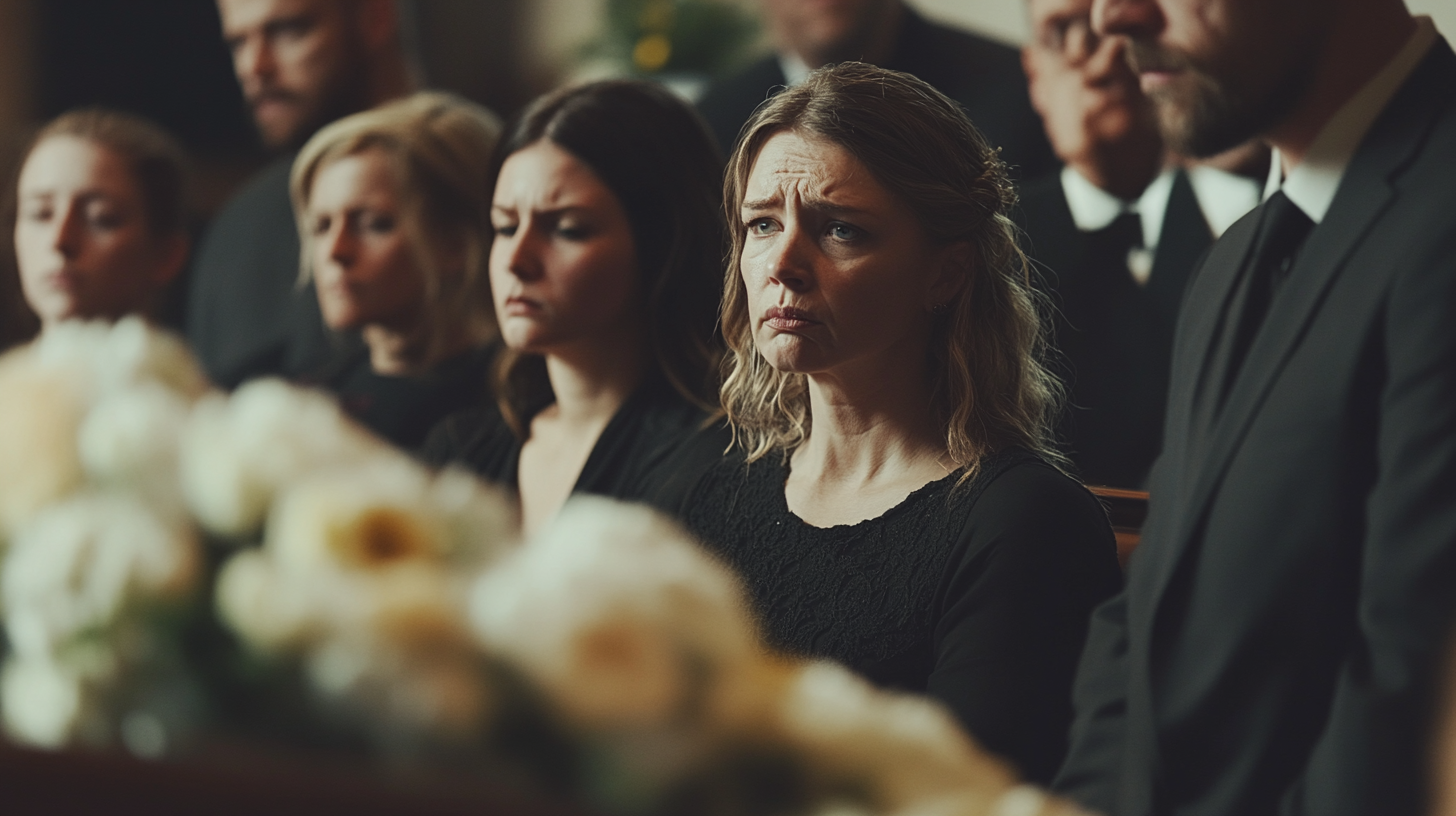 People at a funeral service | Source: No source