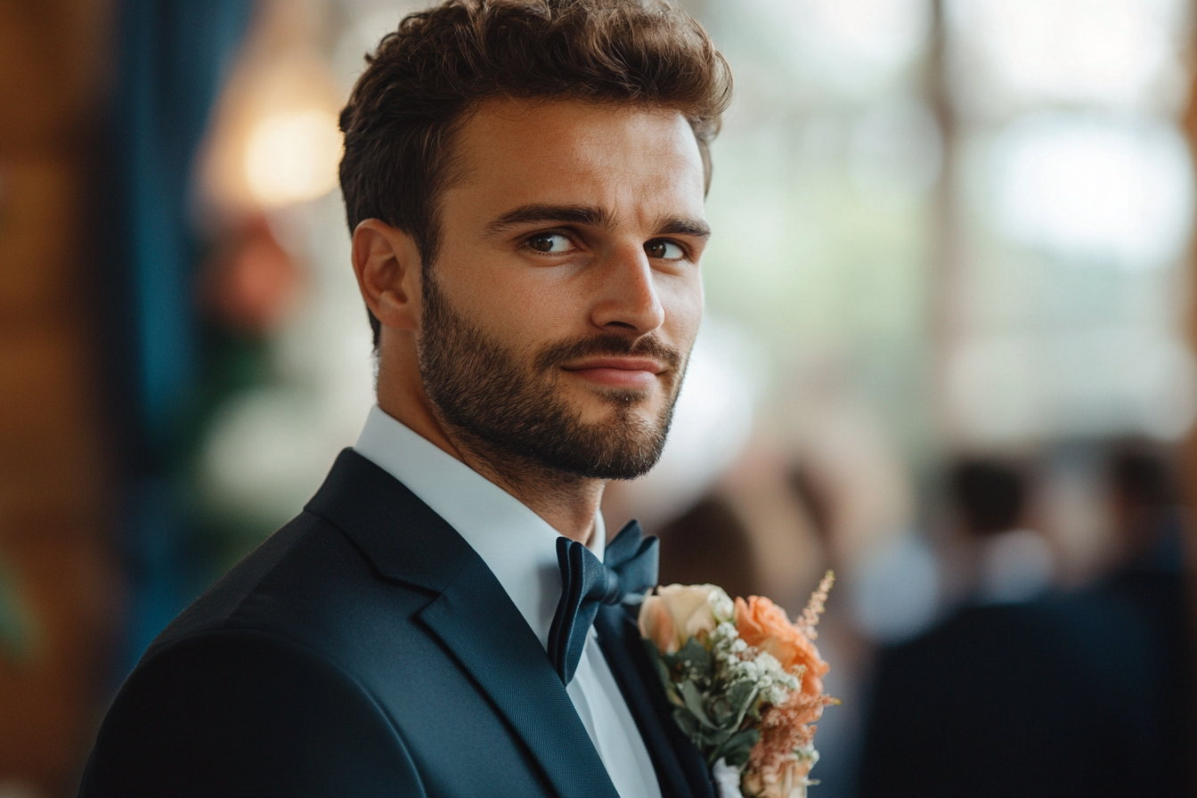 A tense-looking groom | Source: no source