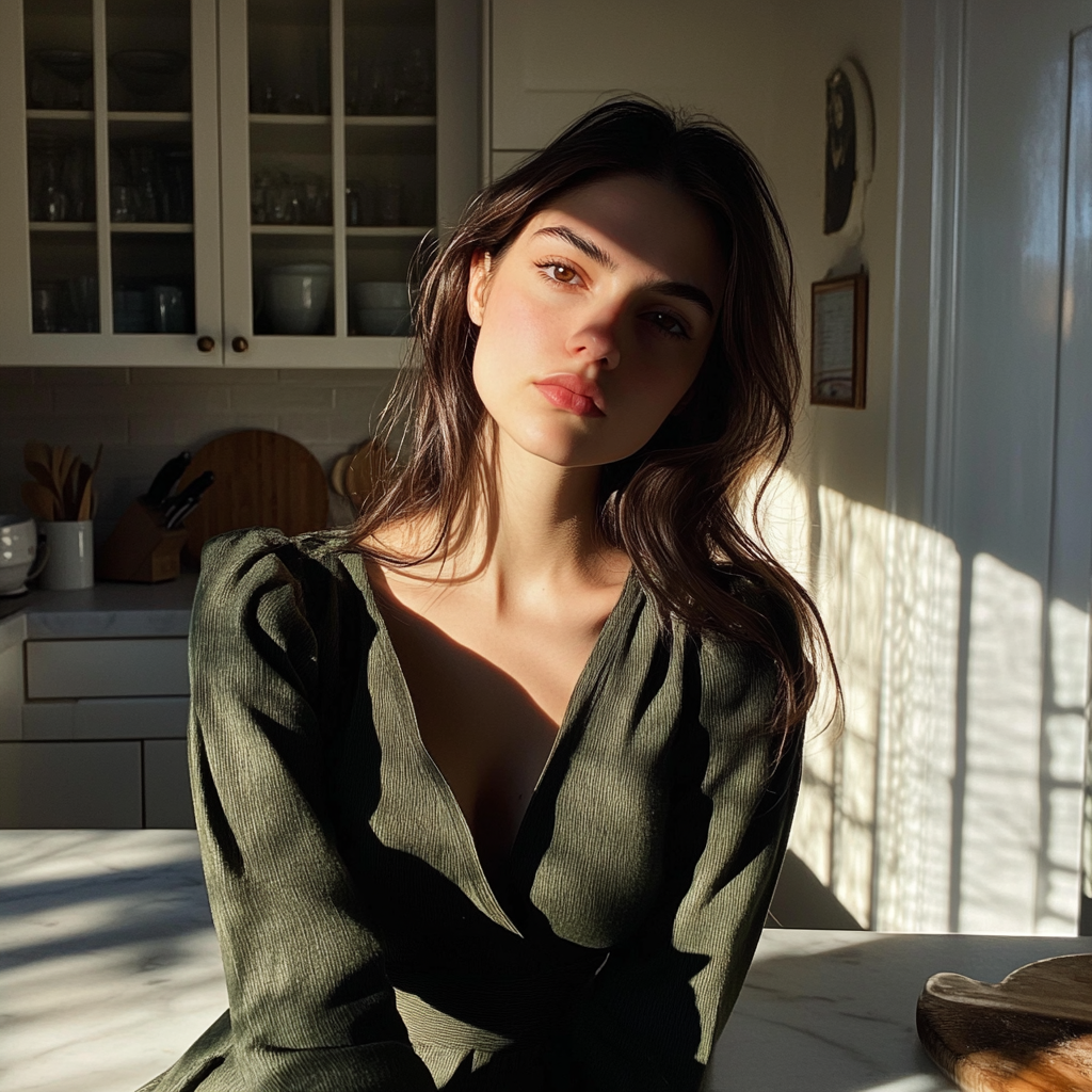 An upset young woman standing in a kitchen | Source: No source