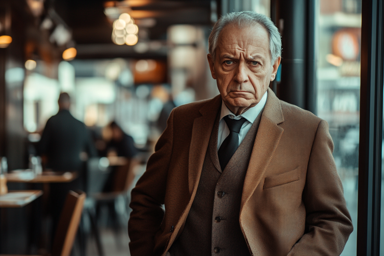 A man entering a café | Source: no source