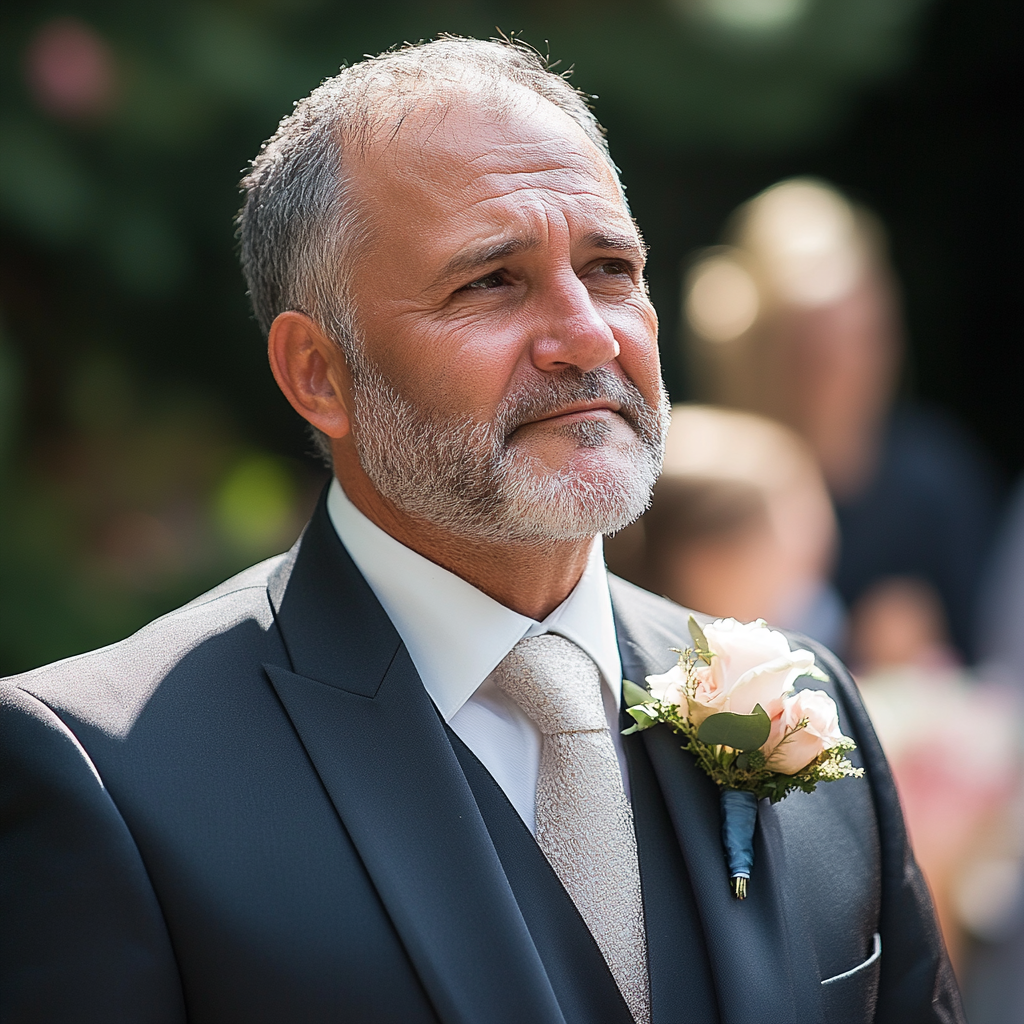 A frowning man at a wedding | Source:  no source