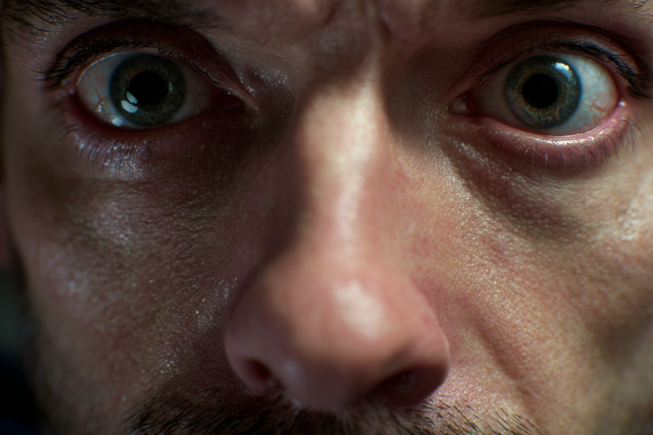 A close-up shot of a man's face | Source: No source
