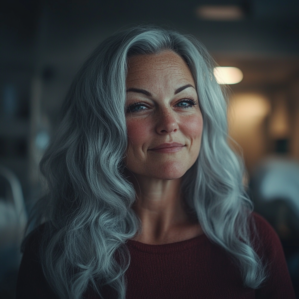 An emotional older woman smiling | Source: no source