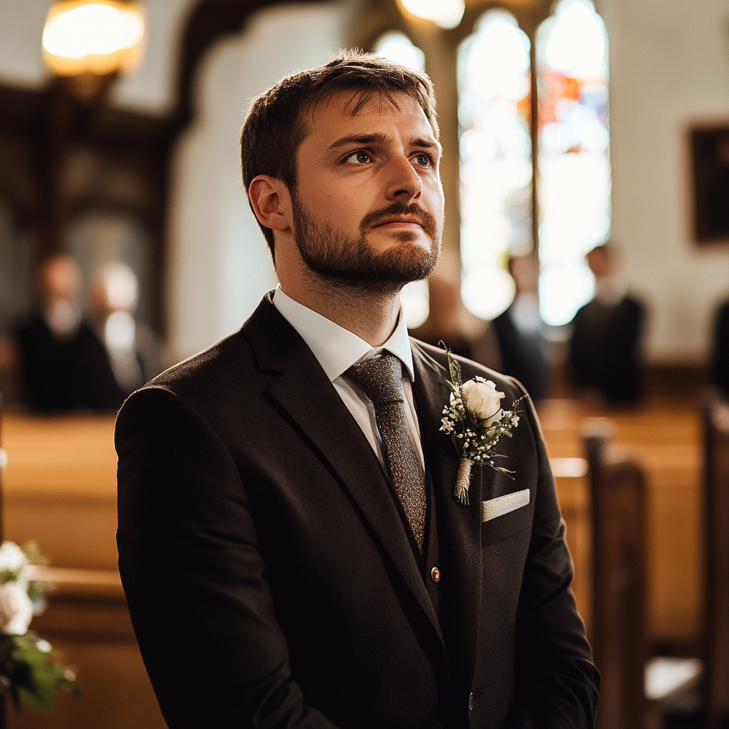 Confused groom standing at the altar | Source: No source