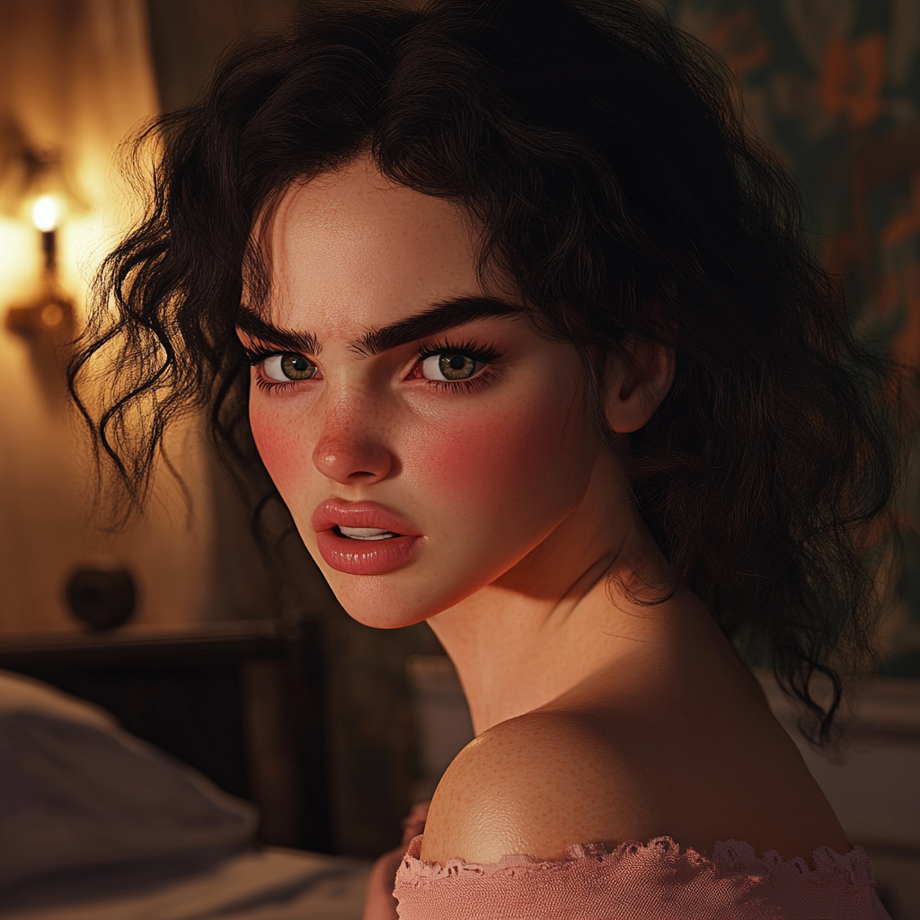 An anxious woman sitting on the bed | Source: No source