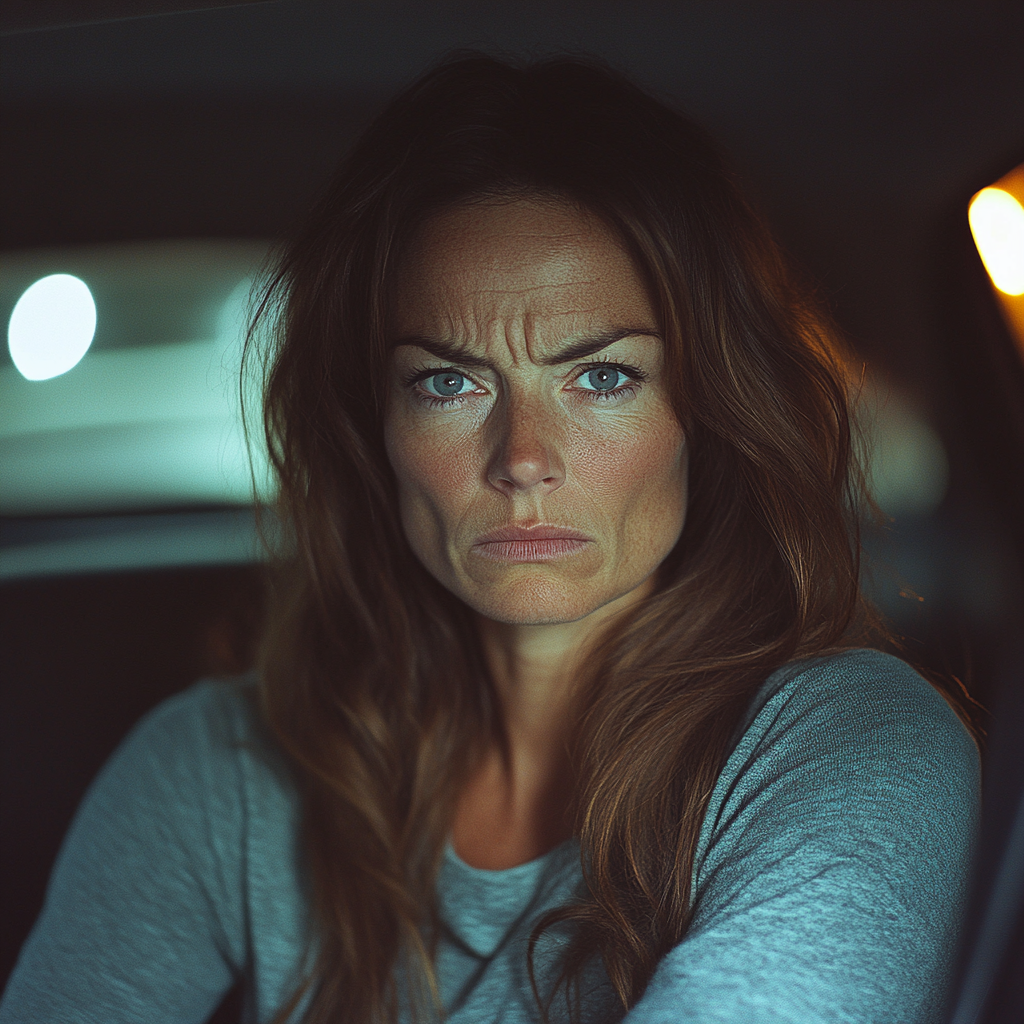 An angry woman in her car | Source: no source