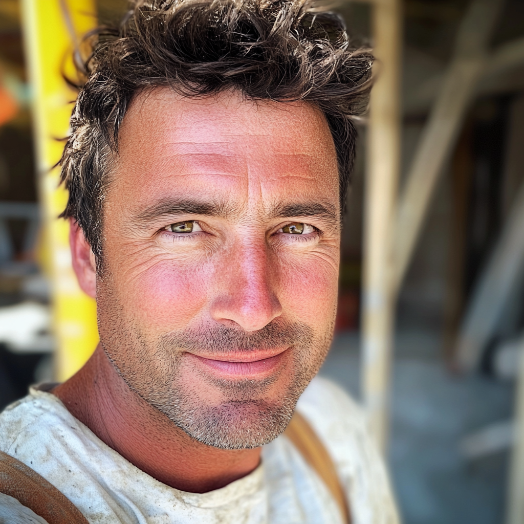 A smiling construction worker | Source: no source