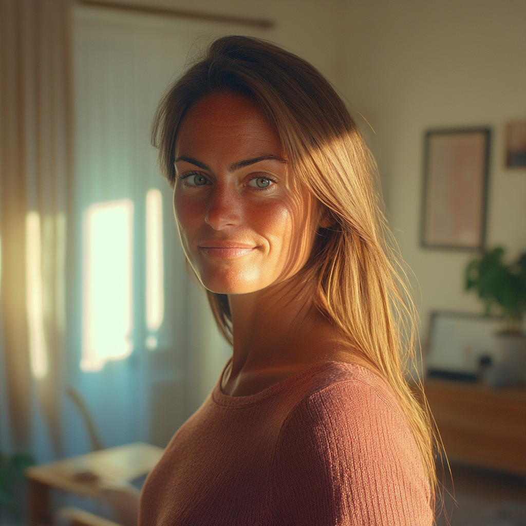 A woman standing in her living room | Source: no source