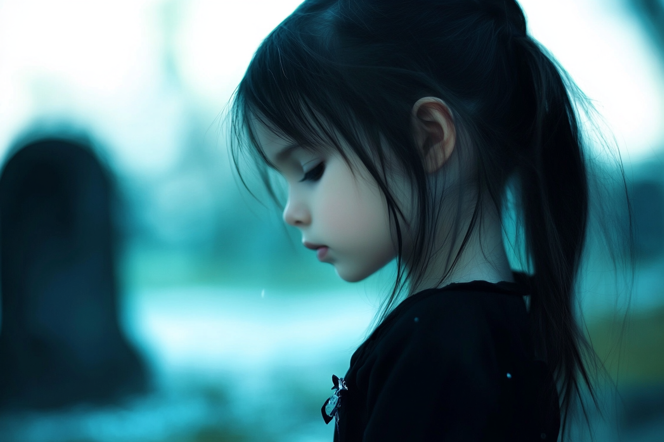 A girl at a funeral | Source: No source