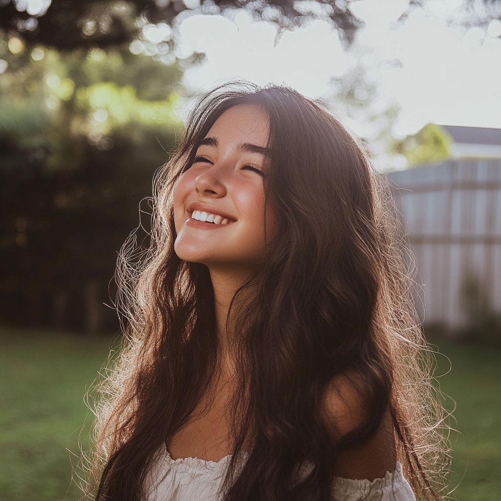A smiling teenage girl | Source: no source
