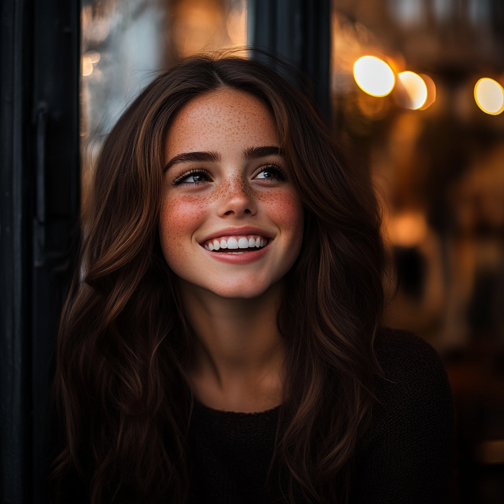 A woman laughing | Source: No source