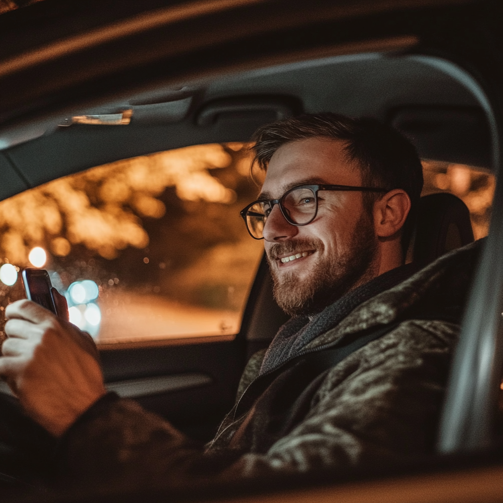A smiling man talking on his phone | Source: no source