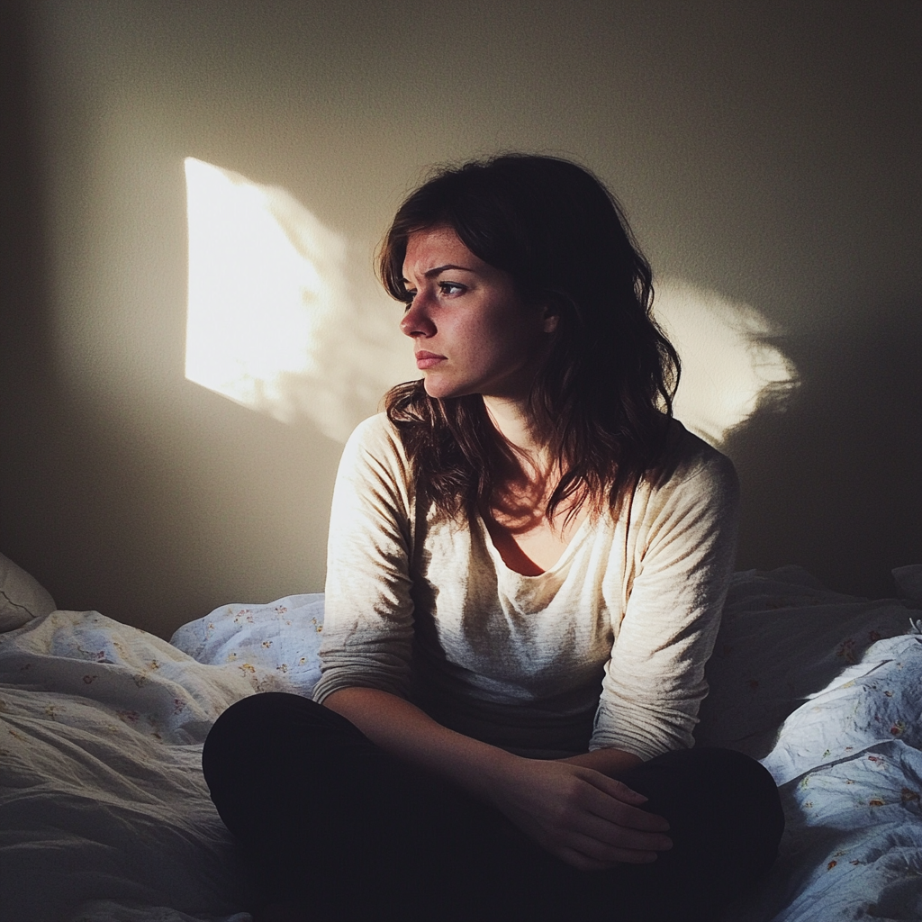 A woman on the bed | Source: No source