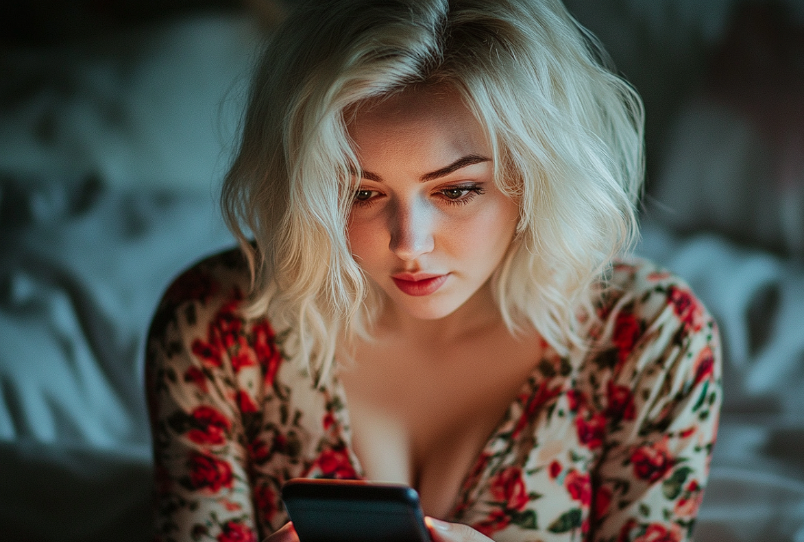 A woman using her cell phone | Source: no source