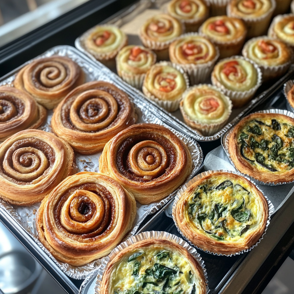 Trays of pastries on a counter | Source: No source