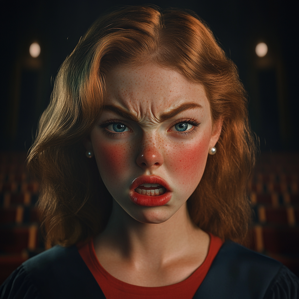 A furious young woman | Source: no source