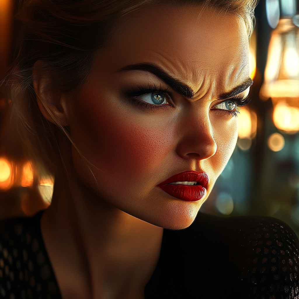 A furious rich woman staring daggers | Source: No source