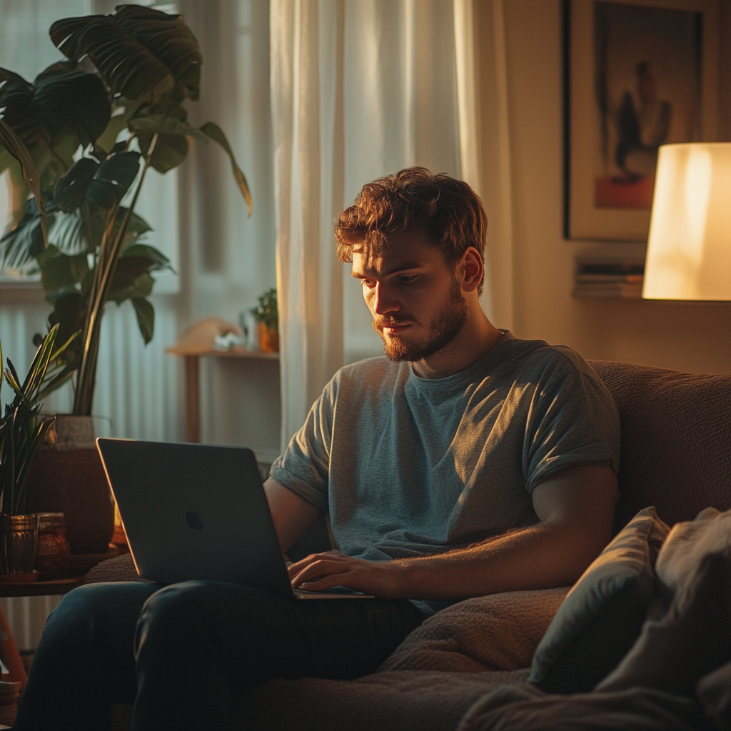 A man using his laptop | Source: no source