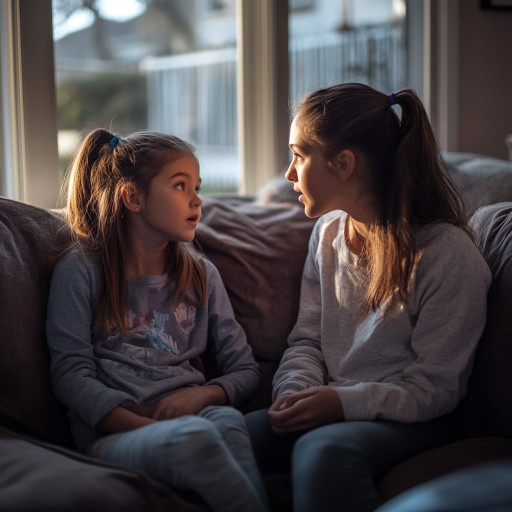 A girl talking to her sister | Source: No source