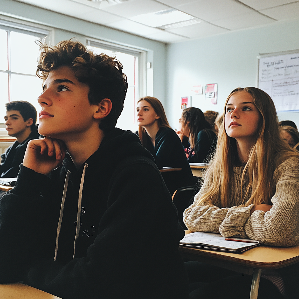Students sitting in a classroom | Source: No source