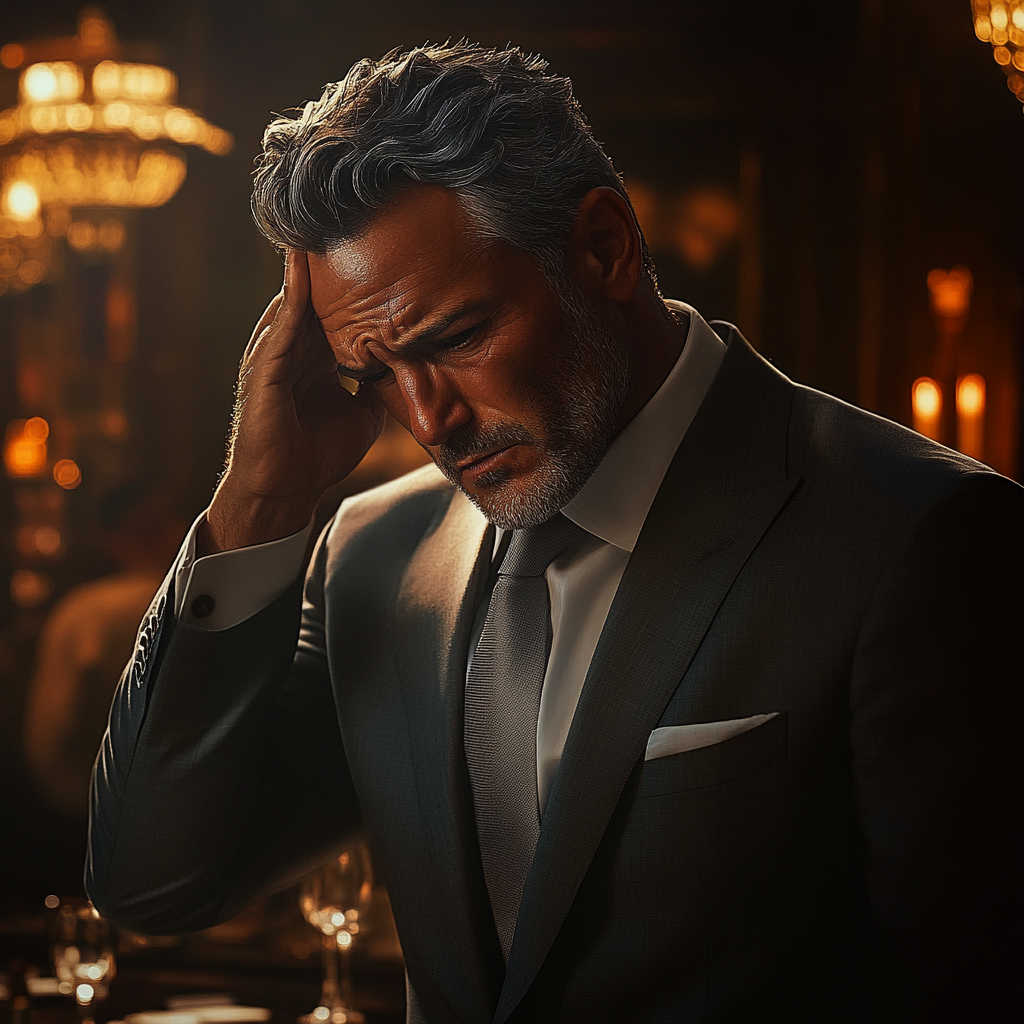 An anxious man in a restaurant | Source: no source