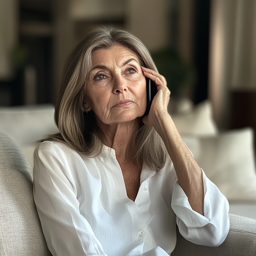 An older woman holding a phone | Source: no source