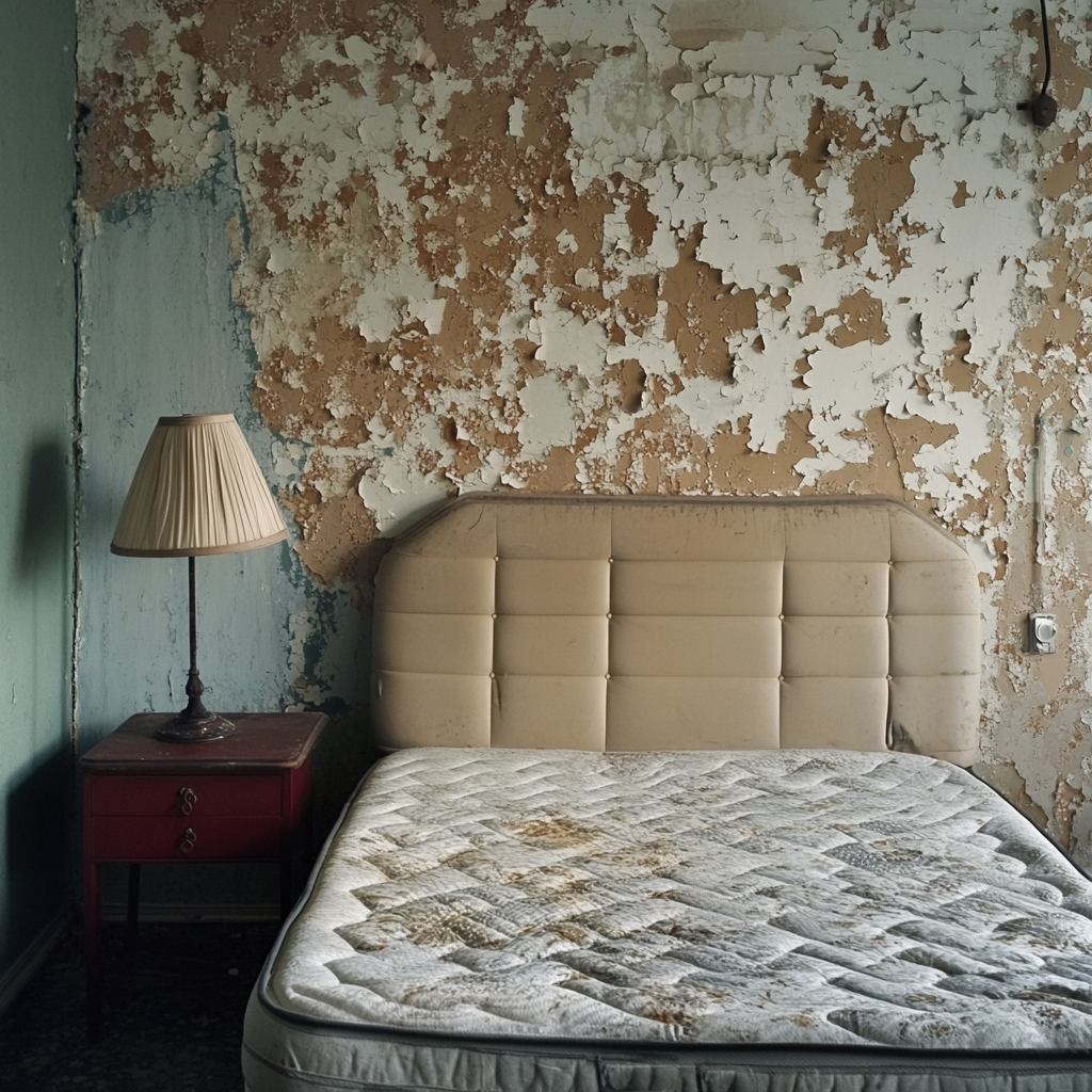 A room with peeling paint | Source: no source