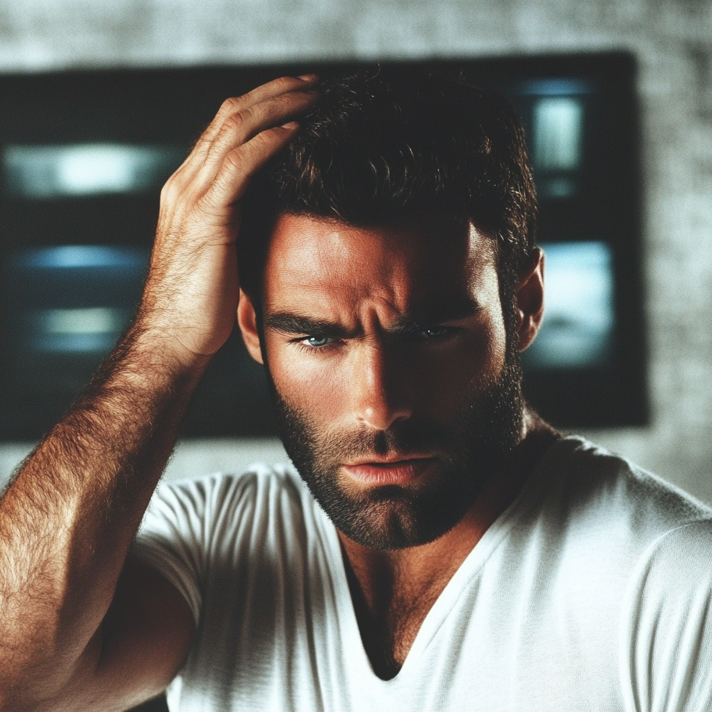 An upset man holding his head | Source: No source