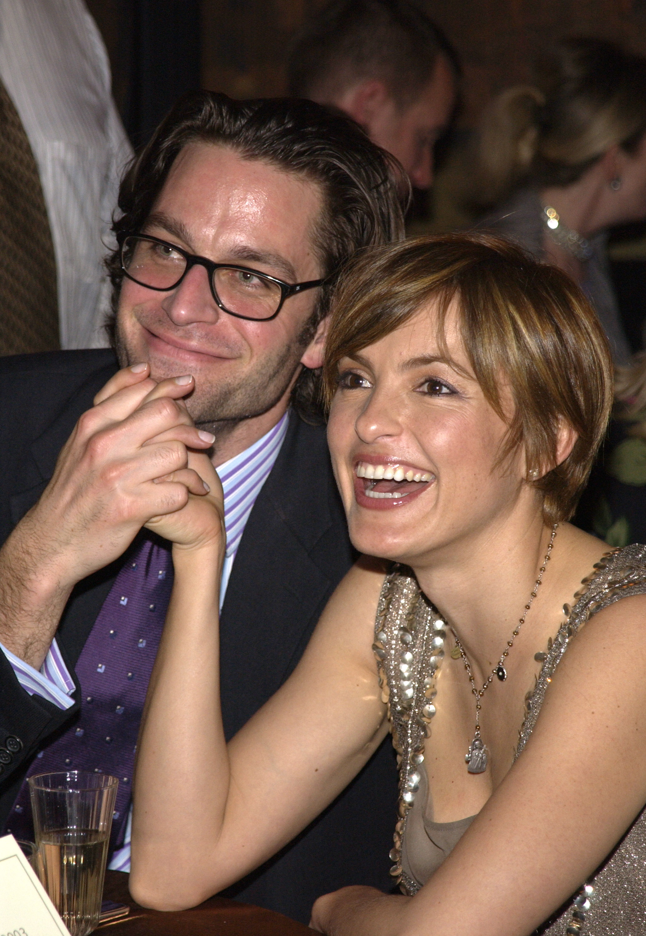 Peter Hermann and Mariska Hargitay during Entertainment Weekly's 9th Annual Academy Awards Viewing Party in New York in 2003. | Source: Getty Images