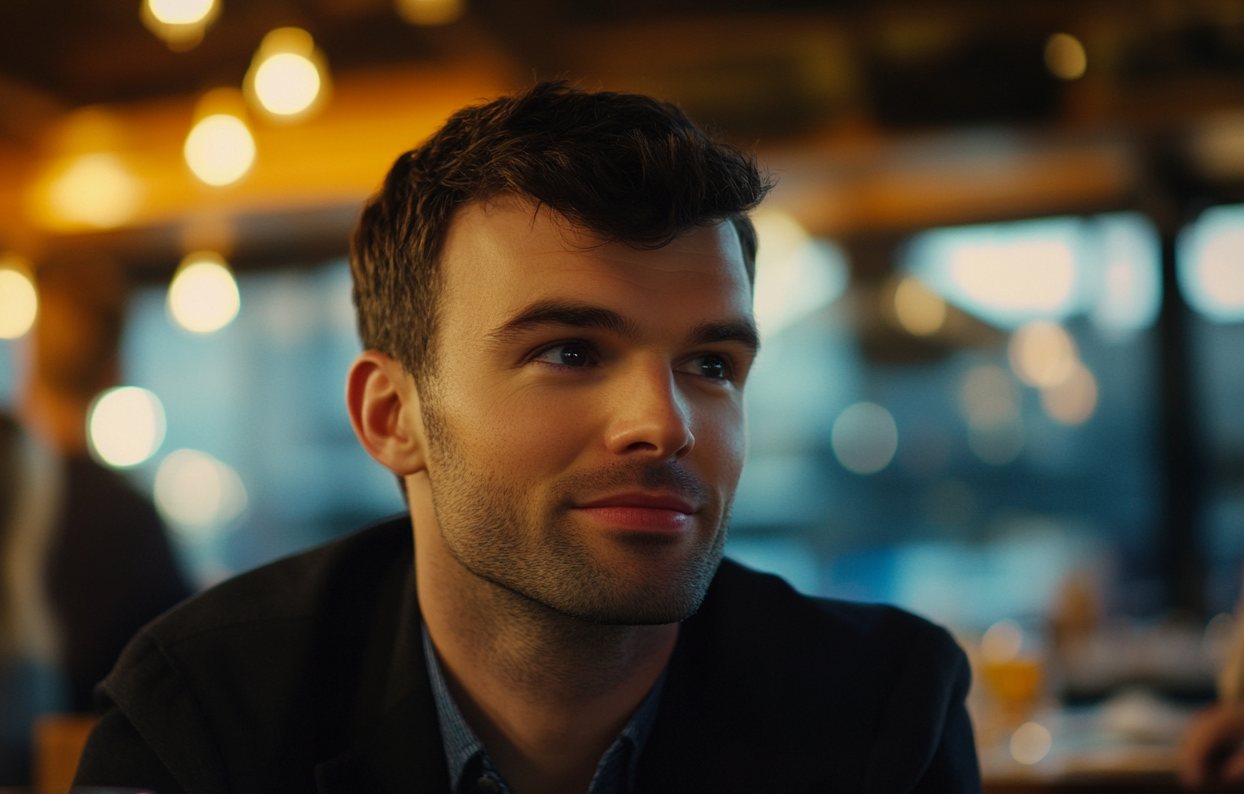 A man sitting in a restaurant | Source: No source