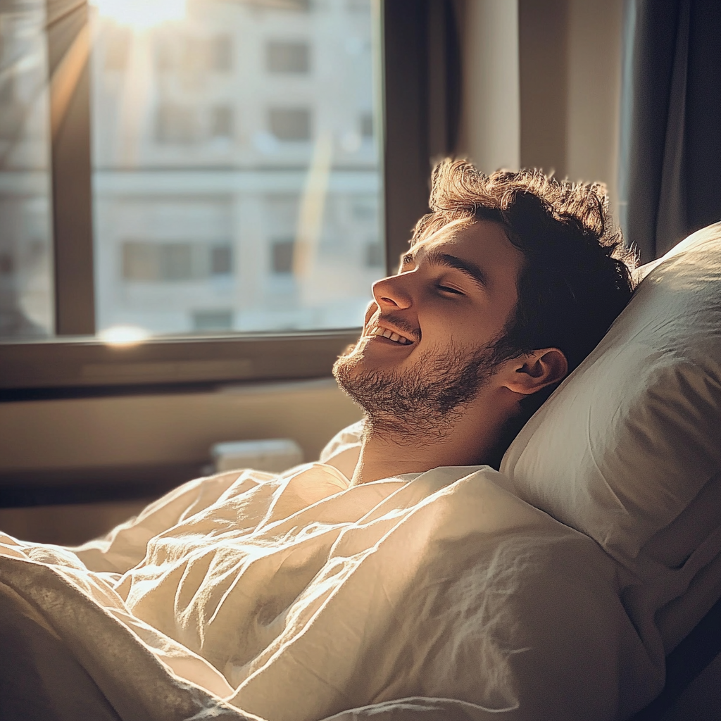 A smiling dying man | Source: No source