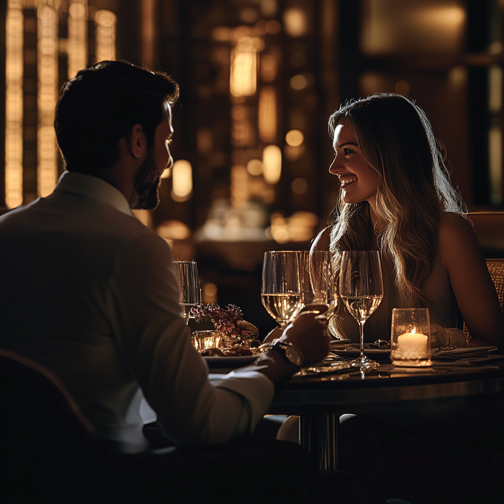 Couple on a fancy dinner date | Source: No source