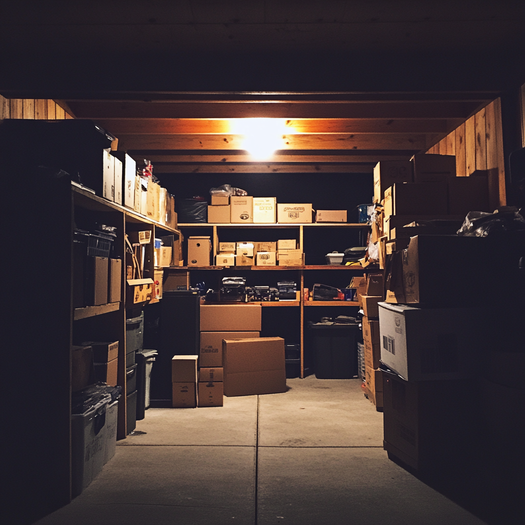 Boxes in a garage | Source: no source