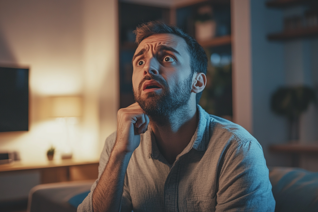 An emotional man looking confused and shocked | Source: no source