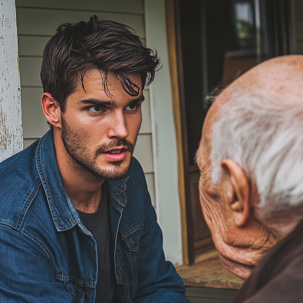 A man talking to his father | Source: No source