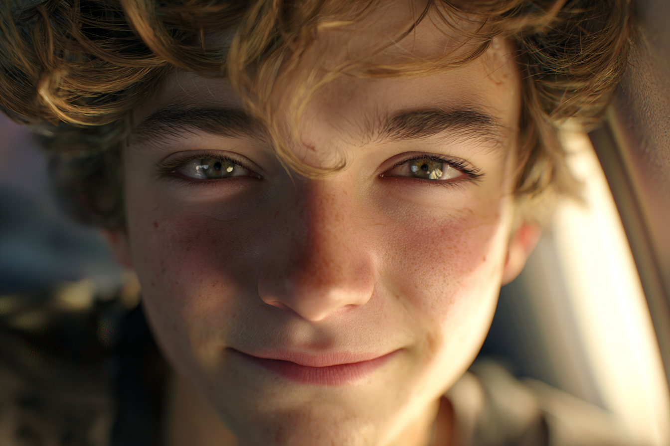 A close-up shot of a teen boy's face | Source: No source
